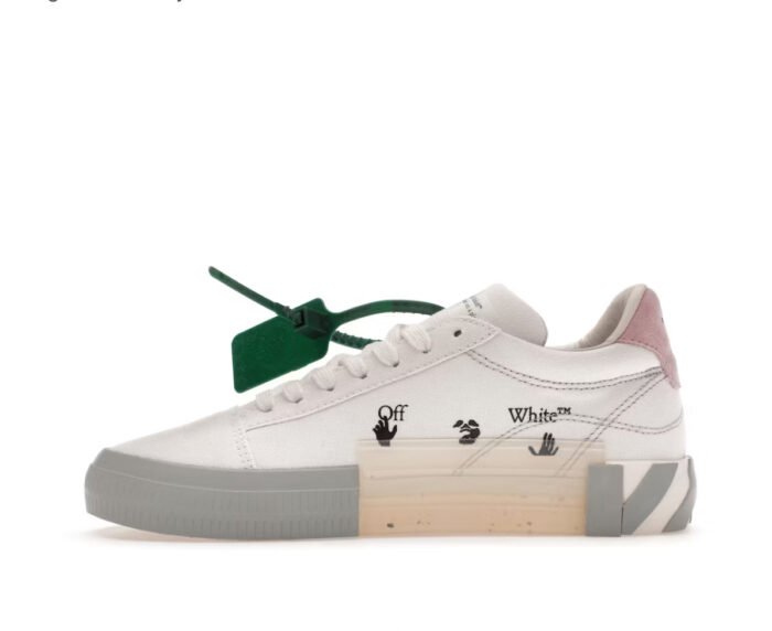 OFF-WHITE Vulc Low Canvas White Light Pink Grey - Image 4