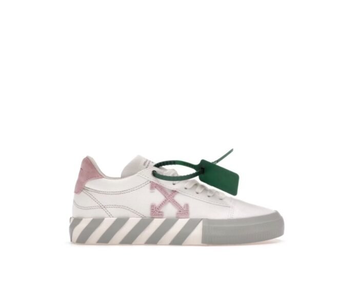 OFF-WHITE Vulc Low Canvas White Light Pink Grey - Image 1