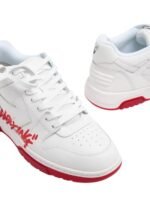 OFF-WHITE Out Of Office "OOO" Low Tops For Walking White Red SS22 - Image 2