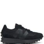 New Balance 327 Black White Tongue Logo