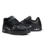 Louis Vuitton LV Trainer Black Wool - Image 3