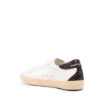 Golden Goose Super-Star with silver star and brown glitter heel tab - Image 3