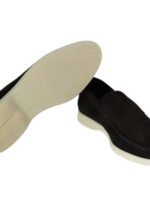 Loro Piana Summer Walk Loafer Suede Black - Image 6