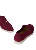 Loro Piana Summer Charms Walk Loafer Suede Bright Amaranth - Image 5