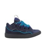 Lanvin Curb Leather Navy Blue