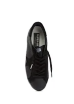 Golden   Goose   Men's   Super-Star   in   black   nappa   with   black   suede   star   and   heel   tab - Image 2