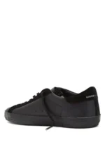 Golden   Goose   Men's   Super-Star   in   black   nappa   with   black   suede   star   and   heel   tab - Image 3