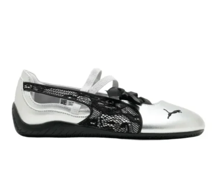 Puma   Speedcat   Ballet   Lace   Silver   Black   (Women's)