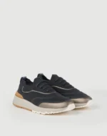 Brunello Cucinelli Techno Cotton Knit Runners With Heat-Bonded Details Night - Image 5