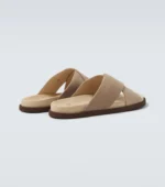 Brunello Cucinelli Biege Suede Crossover Sandals - Image 2