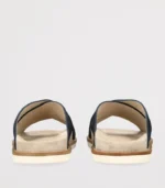 Brunello Cucinelli Black Suede Crossover Sandals - Image 2