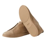 ZEGNA BEIGE TRIPLE STITCH™ SECONDSKIN SNEAKERS - Image 5