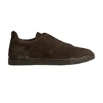 ZEGNA Triple Stitch Sneakers Full Brown Suede