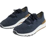 BRUNELLO CUCINELLI Cotton chiné knit sneakers - Image 2