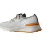 BRUNELLO CUCINELLI Cotton chiné knit sneakers in grey - Image 4