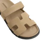 Hermes Chypre Sandal Beige Suede - Image 2