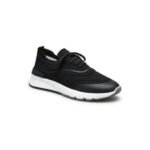 Brunello Cucinelli Techno Cotton Knit Runners With Heat-Bonded Details Black - Image 4